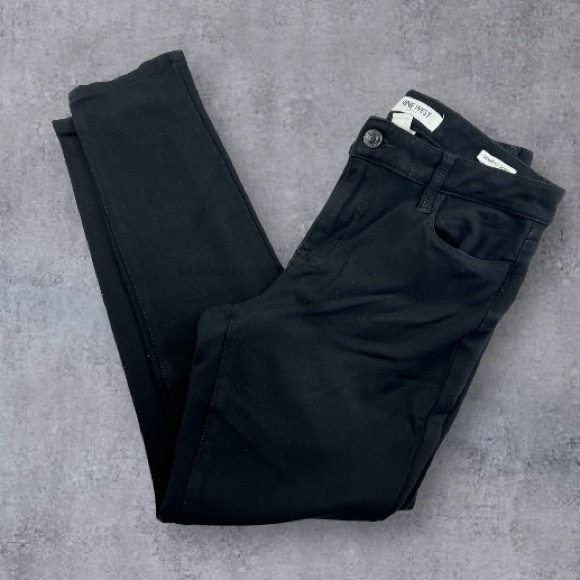 Nine West Stretchy Gramercy Skinny Jeans Women's Solid Black - Picture 5 of 15